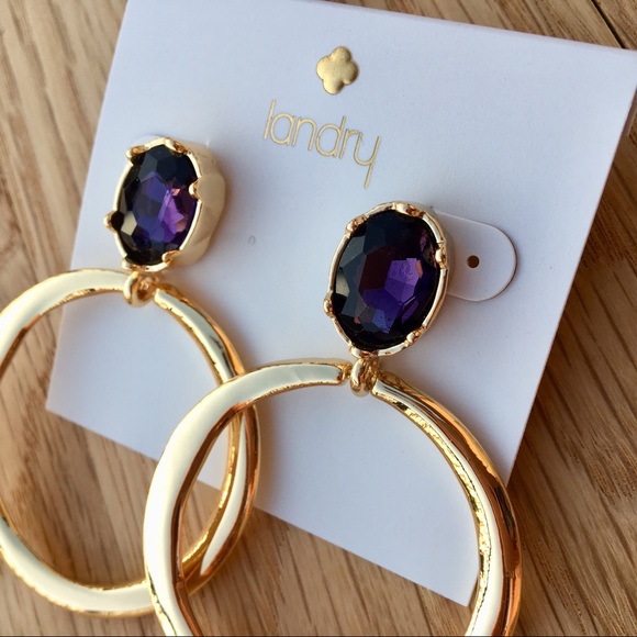Kate Landry Jewelry - Kate Landry Purple Gemstone Earrings